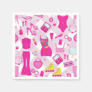 fashion doll clothes vintage 1990s pink gingham serviette