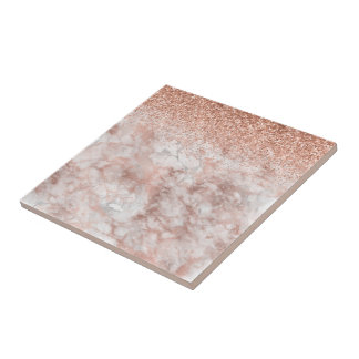 Fashion Elegant Ombre Pink Glitter Glitter Marble Fliese