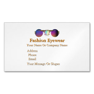 Fashion Eyewear White Magnetische Visitenkarte