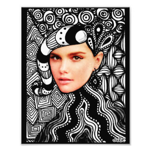 Fashion Face Tangle Foto Print