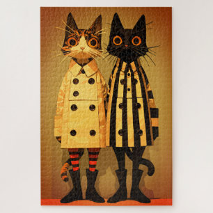 Fashion Felines - Quirky Cat Coats & Boots Puzzle