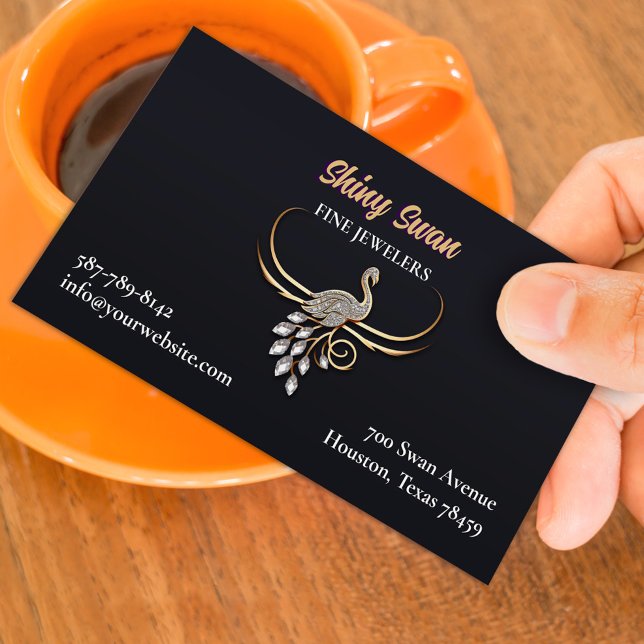 Fashion Fine Jewelry Business Card Visitenkarte (Von Creator hochgeladen)