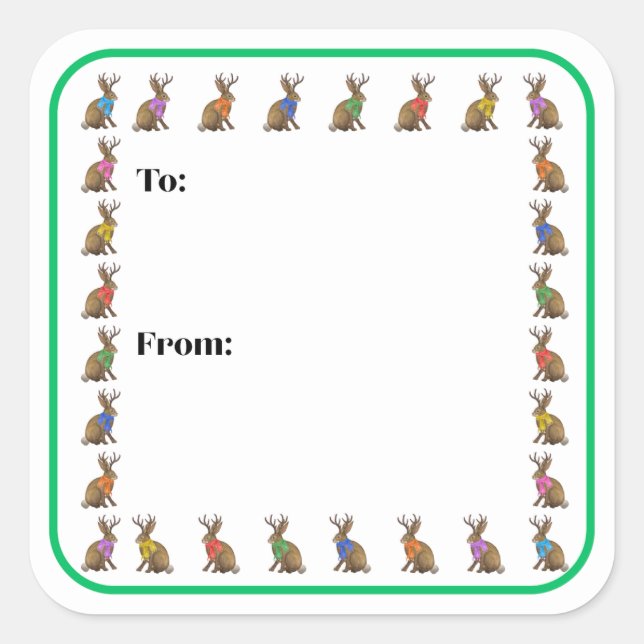 Fashion Forward Jackalope Sticker (Vorderseite)