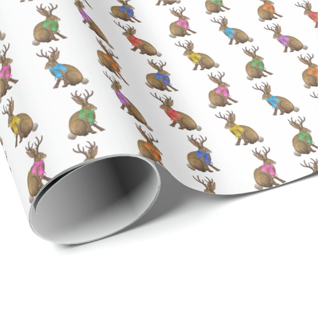 Fashion Forward Jackalopes Wrapping Paper Geschenkpapier (Rolleneckpunkt)
