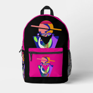 Fashion Forward Pink Black Bedruckter Rucksack