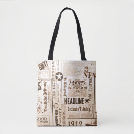 Fashion Forward Vintag Newspaper Print