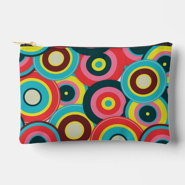  Fashion Geometric Vintage- Pattern Stylish Modern Zubehörtasche (Vorderseite)