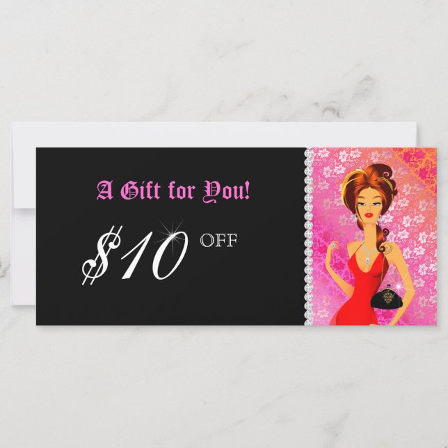 Fashion Gift Certificate Juwelier Zebra Lace Pink (Vorderseite)