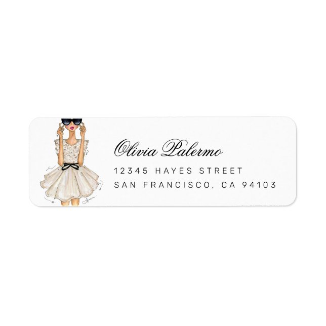 Fashion Girl Address Label (Vorne)