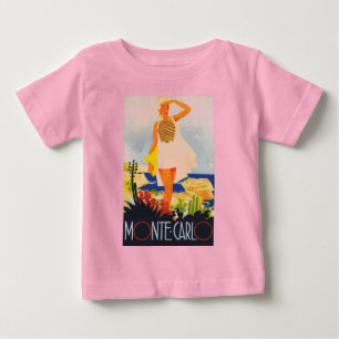 Fashion Girl Monte Carlo Beach Travel Baby T-shirt