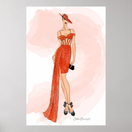 Fashion Girl Print Poster