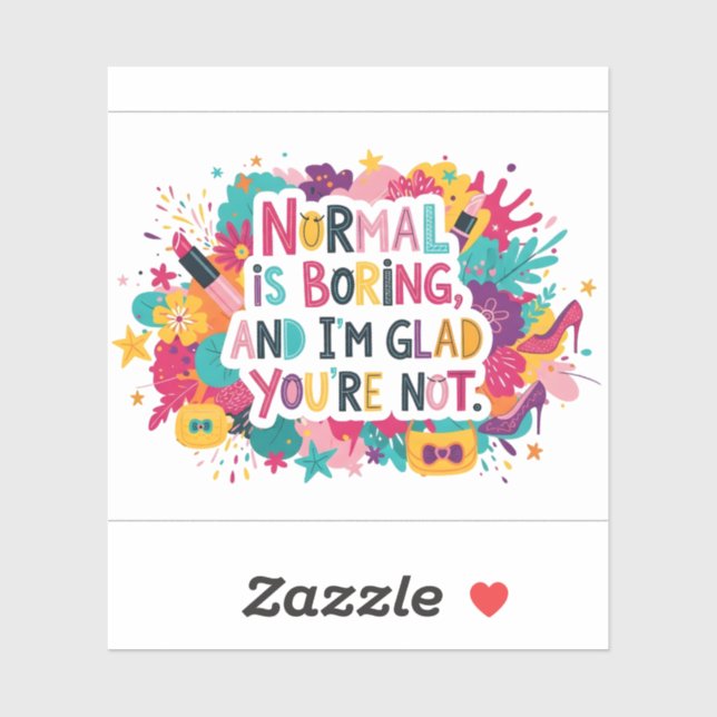 Fashion Glamour Makeup Statement Quote Design Aufkleber (Blatt)