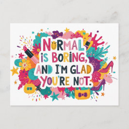 Fashion Glamour Makeup Statement Quote Design Postkarte