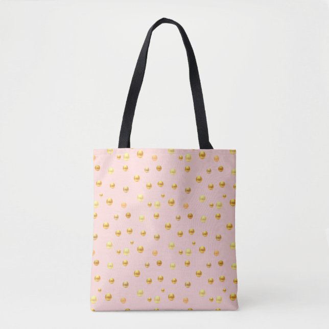 Fashion Golden Polka Dots on Pink (Vorderseite)