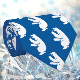 Fashion Greenland Emblem Tie, Blue, Polar Bear Krawatte