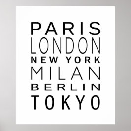Fashion Hauptstädte Poster