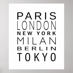 Fashion Hauptstädte Poster
