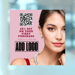 Fashion Jewelry Business Werbeaktion QR Code Fensteraufkleber