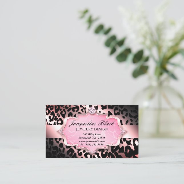Fashion Jewelry Leopard Elegante Loyalty Card Visitenkarte