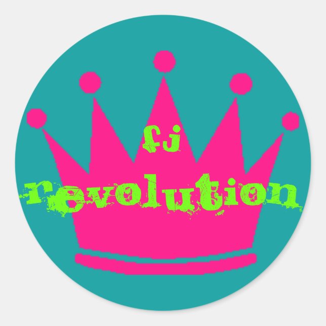 Fashion Junky Runder Aufkleber (Vorderseite)