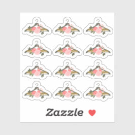 Fashion-Kleidung mit floraler Rose Hanger Fashion Aufkleber