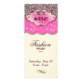 Fashion Leopard Juwelry Crown Lace Pink Werbekarte