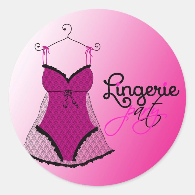 Fashion Lingerie Runder Aufkleber (Vorderseite)