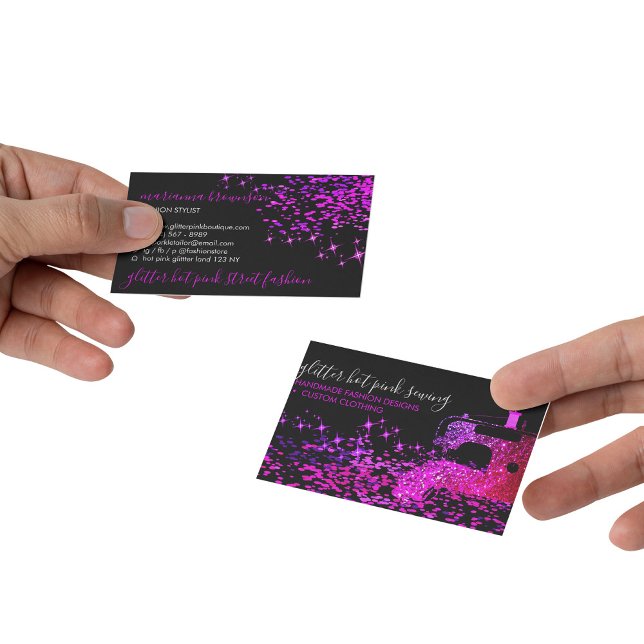 Fashion Lux Stylist Nähmaschinengewebe Visitenkarte (Fashion Lux Stylist Sewing Machine Fabric Business Card)
