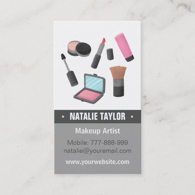 Fashion Makeuover Business Cards Visitenkarte (Vorderseite)