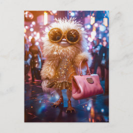 Fashion Monster on the street with bling bling Postkarte