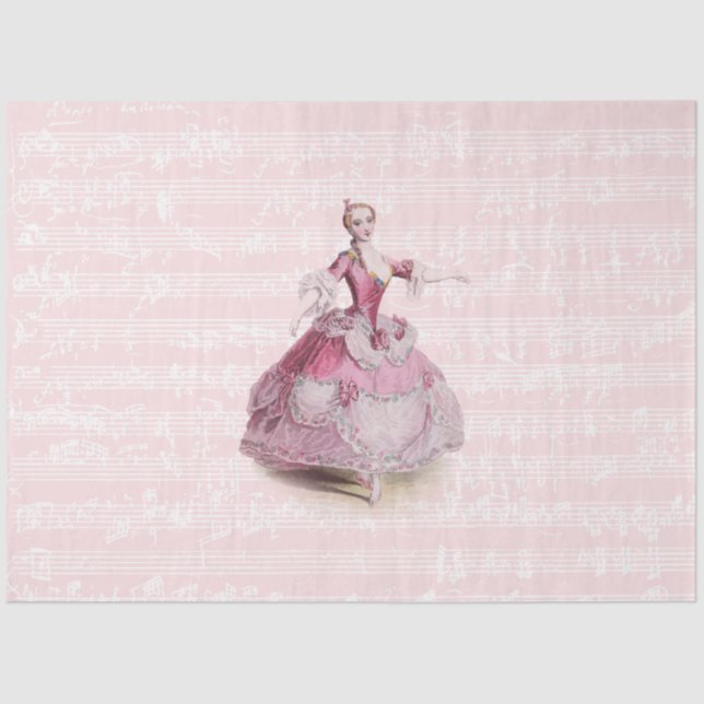 Fashion Music Ephemera Französisch Seidenpapier (Vorderseite)