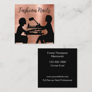 Fashion Nails Manicure Business Cards Quadratische Visitenkarte