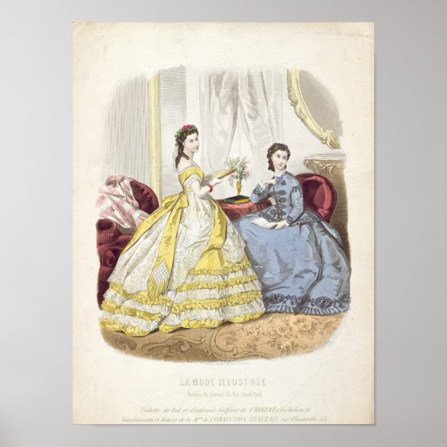 Fashion-Platte mit Ballgwns Poster (Vorne)