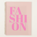 Fashion Print Preppy Peach Pink Typografie Planer<br><div class="desc">Mode - Typografie - Pfirsich und Rosa.</div>