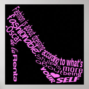 Fashion Quote für High Heel Poster