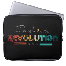 Fashion Revolution Retro-Typografische Laptoptasch