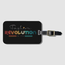 Fashion Revolution Retro Typografisches Schwarz Re