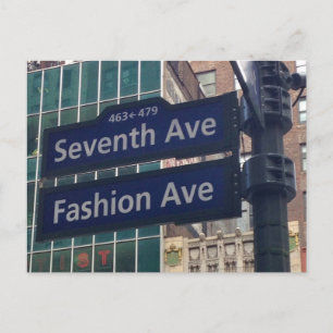 Fashion Seseven Avenue Garment District NYC Street Postkarte