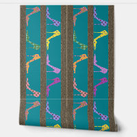 Fashion Shoe Shelves Wallpaper Border LW Blue