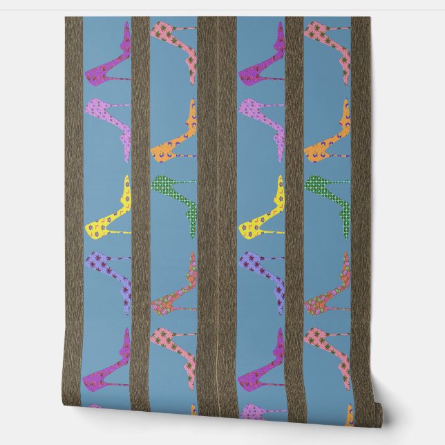 Fashion Shoe Shelves Wallpaper Border MVMS Blue Tapete (Abrollen)