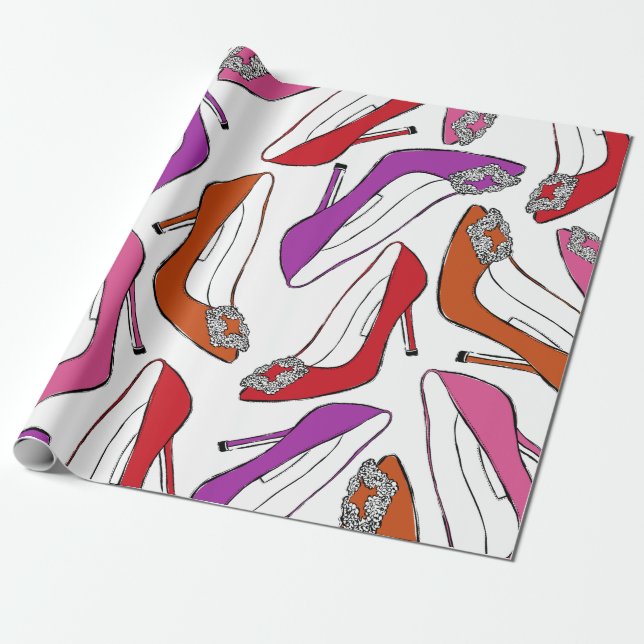 Fashion Shoe Wrapping Paper Geschenkpapier (Ungerollt)