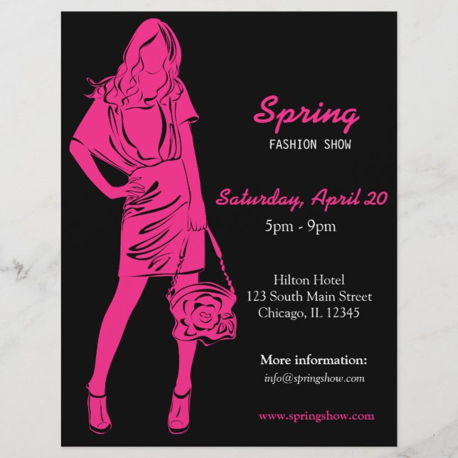 Fashion Show (Deep Pink) Flyer (Vorne)