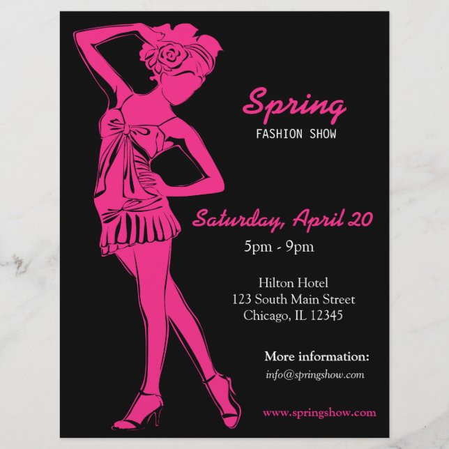 Fashion Show (Deep Pink) Flyer (Vorne)