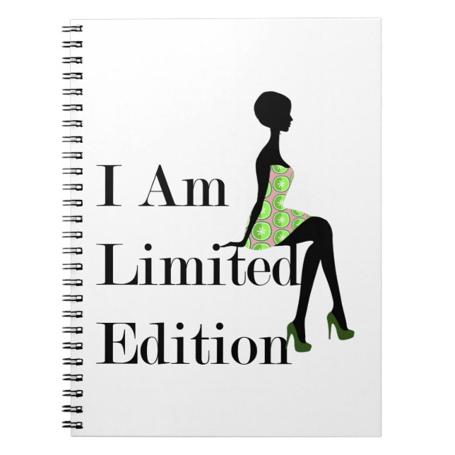 Fashion Silhouette I Am Limited Edition Zitat Notizblock (Vorderseite)