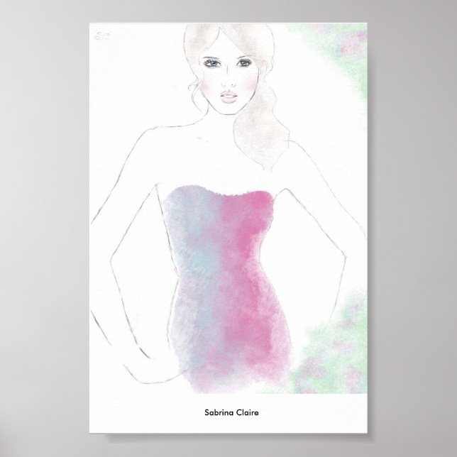 Fashion Sketch - Blend Dress Poster (Vorne)