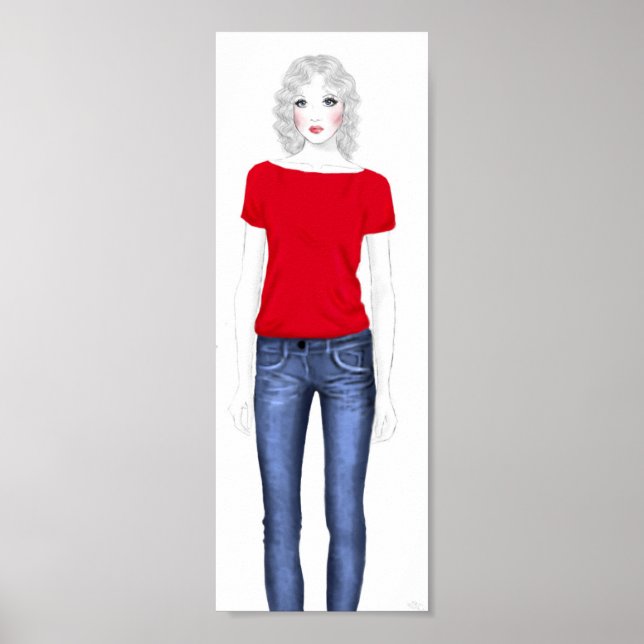 Fashion Sketch - Denim Poster (Vorne)