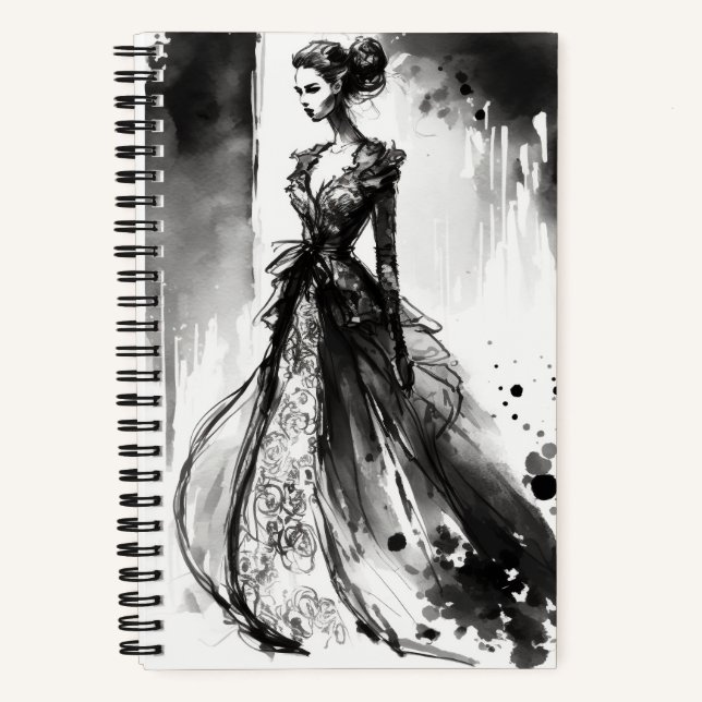 Fashion Sketch Notizbuch (Vorderseite)