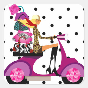Fashion Stickers Scooter Männerpuren Punkte