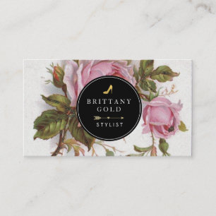 Fashion Stylist Blog Business Card - Rose Feminine Visitenkarte