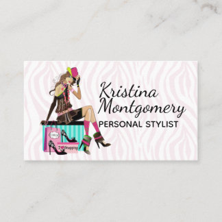 Fashion Stylist Shopper Gal Business Card Visitenkarte